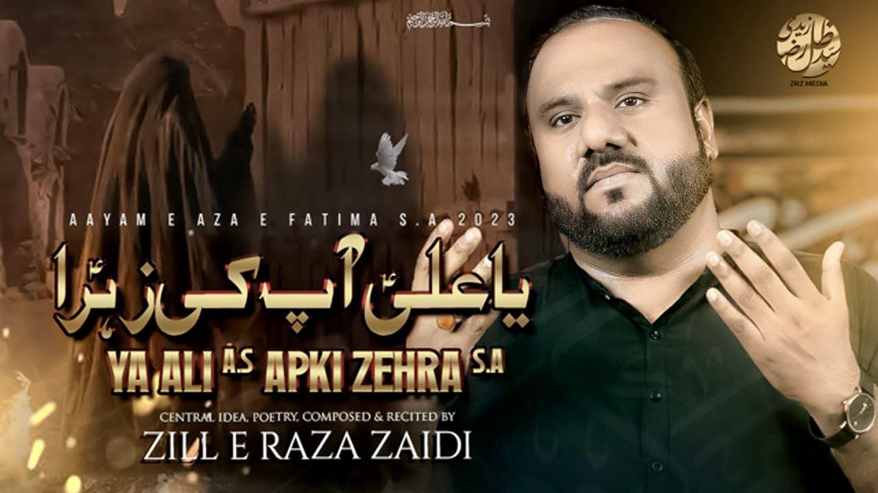 Ayyam e Fatmiyah Noha 2024 | Ya Ali Apki Zehra | Zill e Raza Zaidi | Bibi Fatima Noha 2023